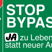 JA zu Lebensqualität statt neuer Autobahn, Stop Autobahnausbau, zu viel ist zu viel