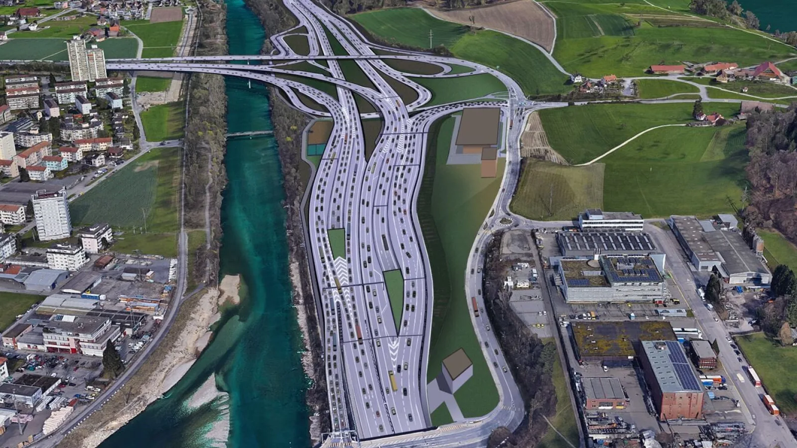 Bypass Nordportal mit Autos