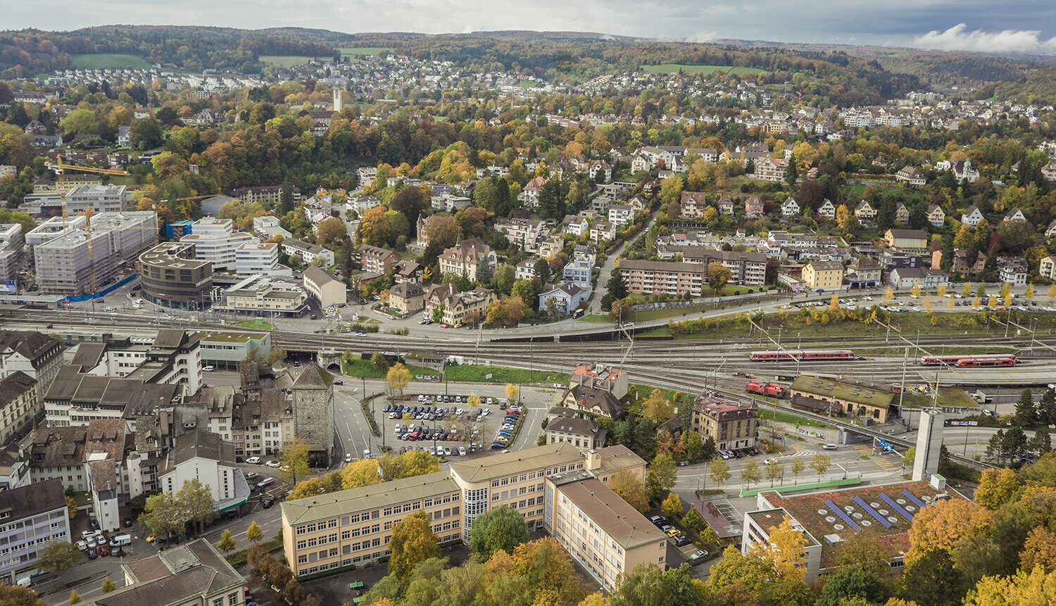 Bahnhof Schaffhausen von oben