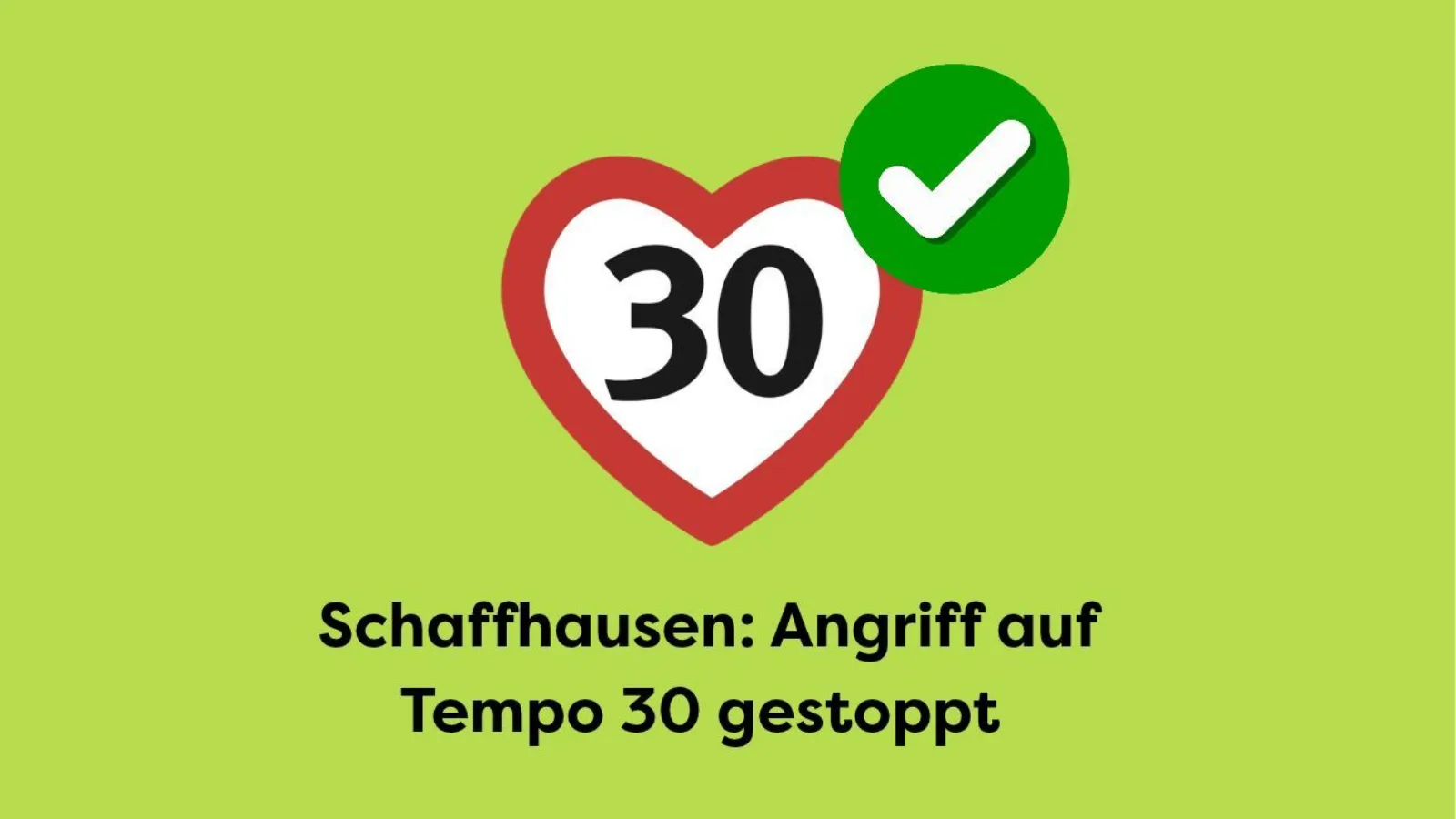 Schaffhausen Angriff auf Tempo 30 gestoppt