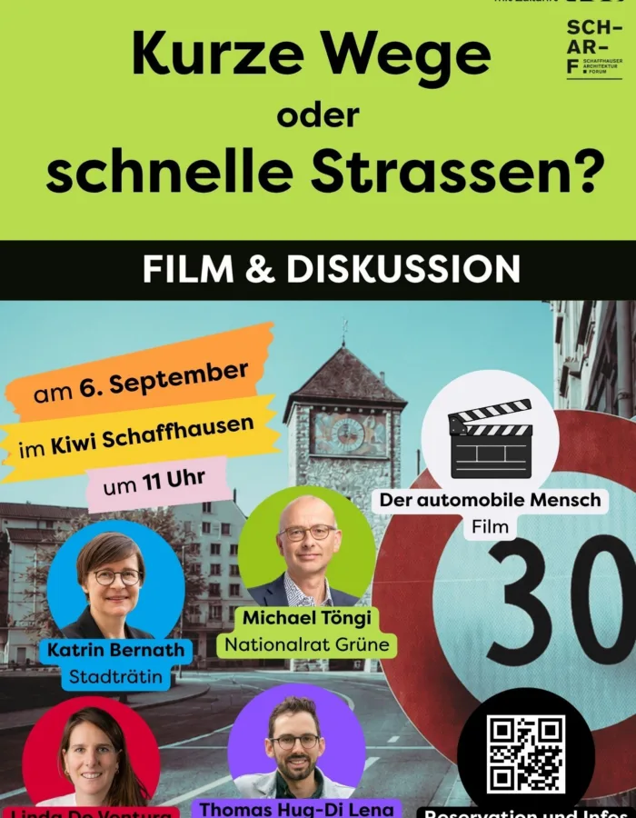 A1 Plakat Kino und Dikussion Verkehrsfluss