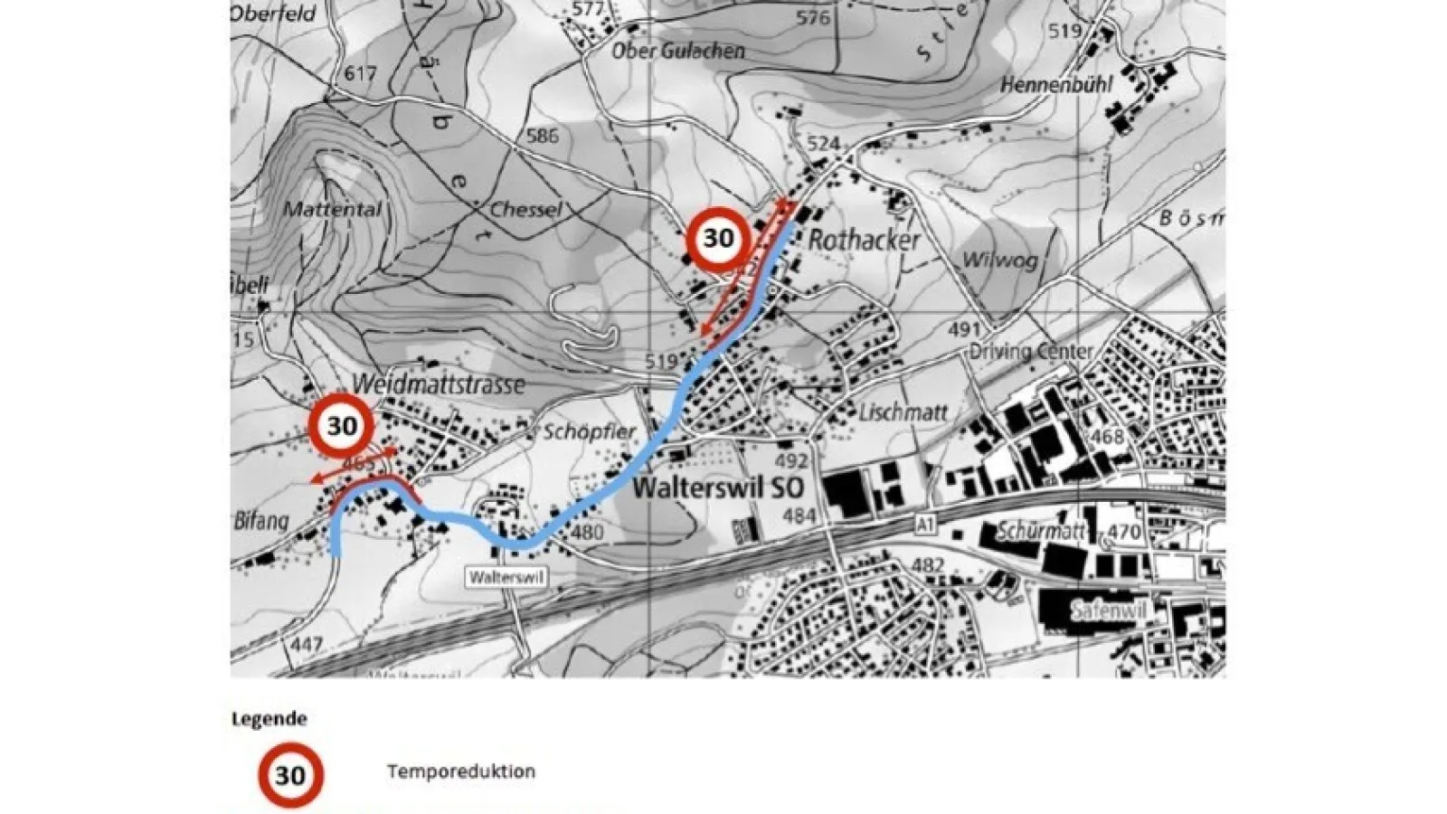 2026 2 1 neue Tempo 30 Zonen in Walterswil