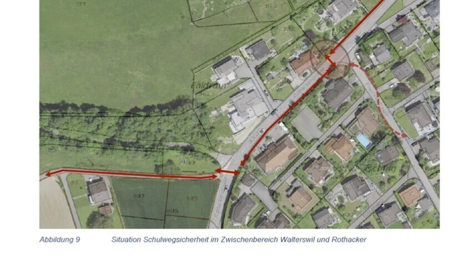 2026 2 3 Schulweg 2x FGS ueber Kantonsstrasse im Bereich 50 vor der T 30 Zone Rothacker