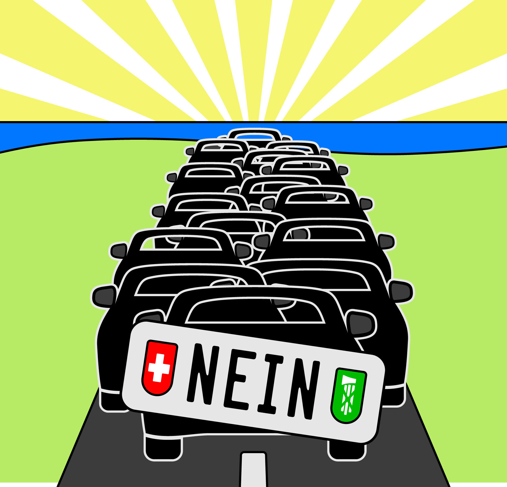 Illustration Megastrasse Zuschnitt