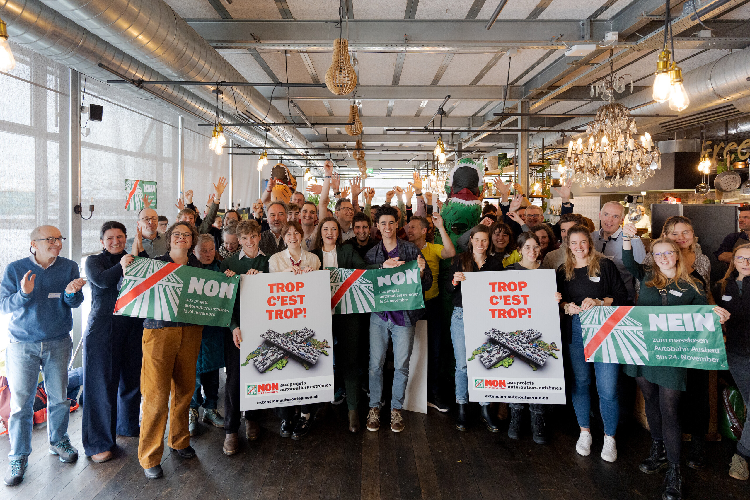 Nein zum Autobahn-Ausbau. Abstimmungsfest.