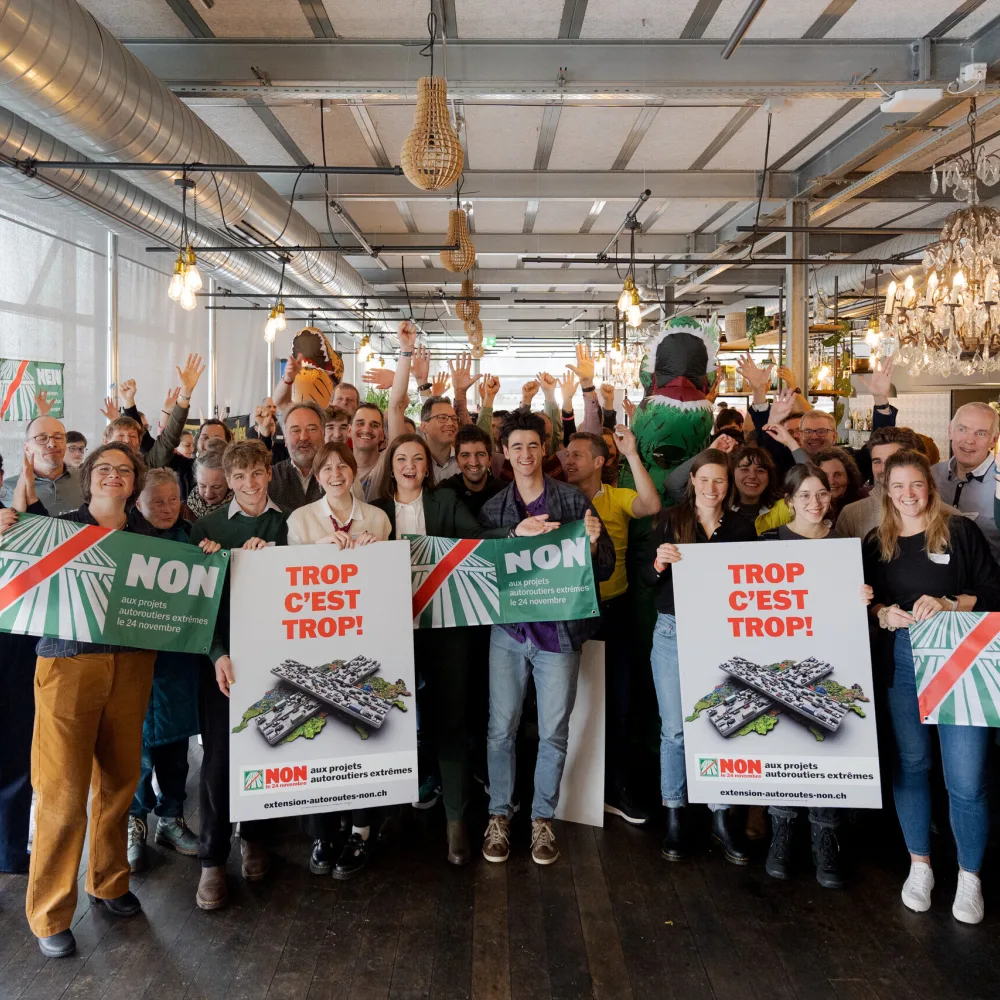 Nein zum Autobahn-Ausbau. Abstimmungsfest.