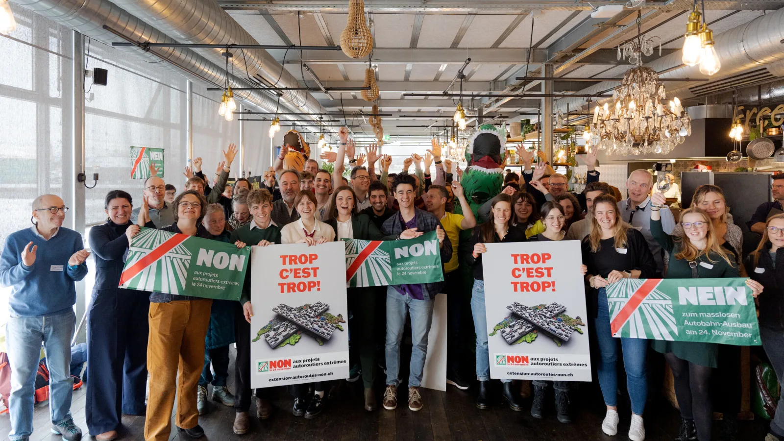 Nein zum Autobahn-Ausbau. Abstimmungsfest.