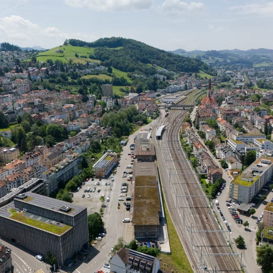 Autobahnausbau Drohne St Gallen