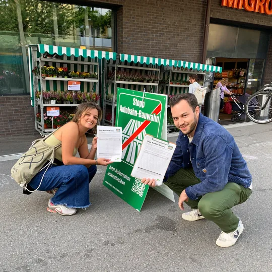 Nein zum Autobahn-Ausbau, Referendum, Engagierte Sammelaktionen,  Oktober bis Dezember 2023