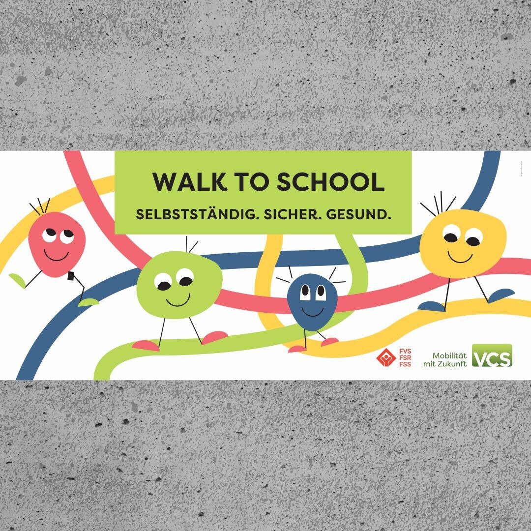 Banderole walk to school