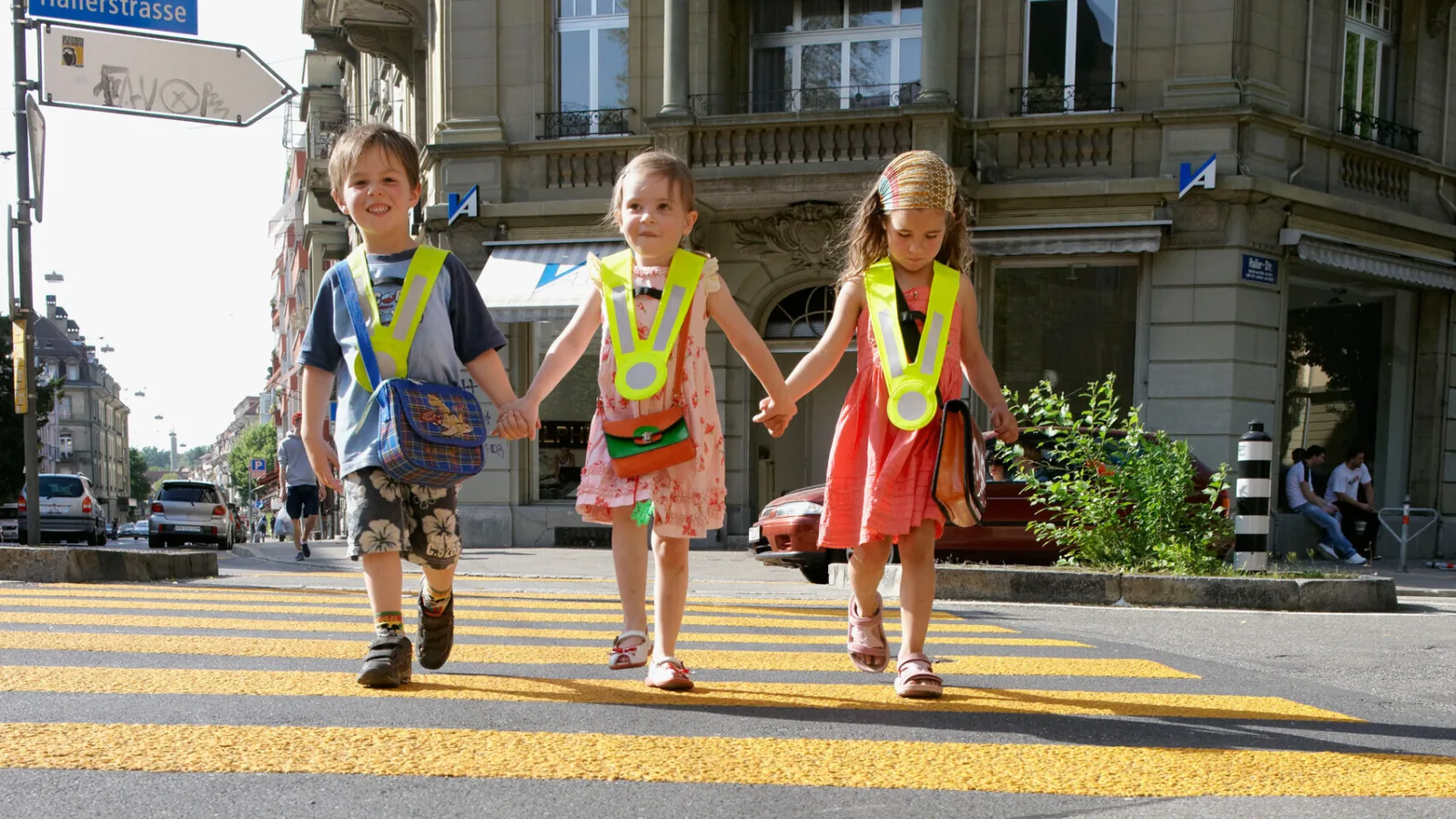 Schulweg Kinder Quartier Sicherheit