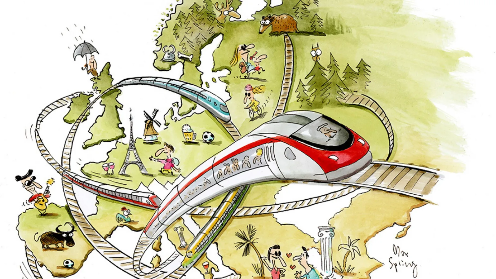 Europa mit dem Zug