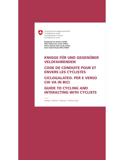 Knigge für und gegenüber Velofahrenden