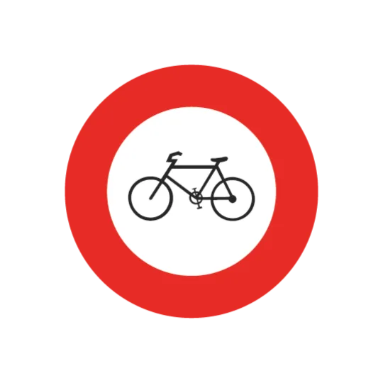 Verbot für Fahrräder und Motorfahrräder